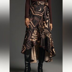 anthropologie boho skirt